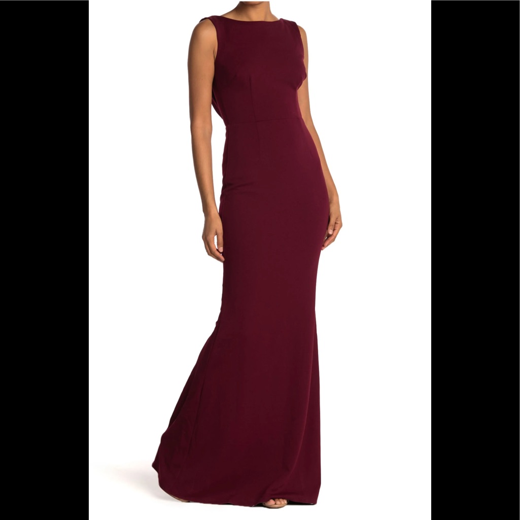 Vionnet Drape Back Crepe Gown